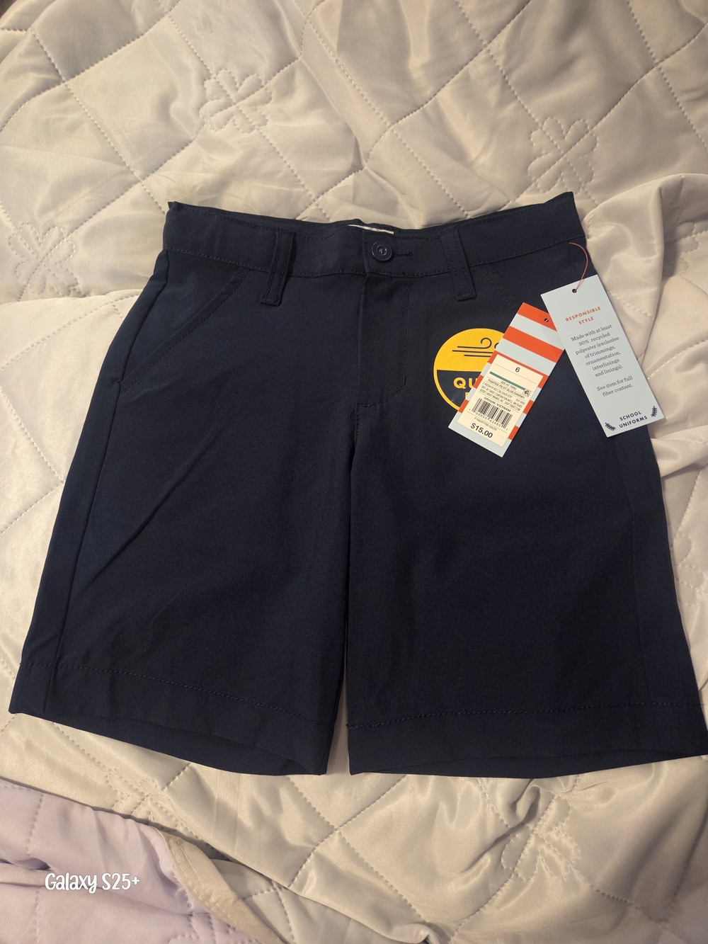 Boys Uniform Shorts - Size 6 Fighter Pilot Blue